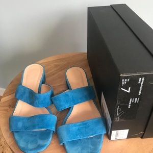 J. Crew Blue suede sandals